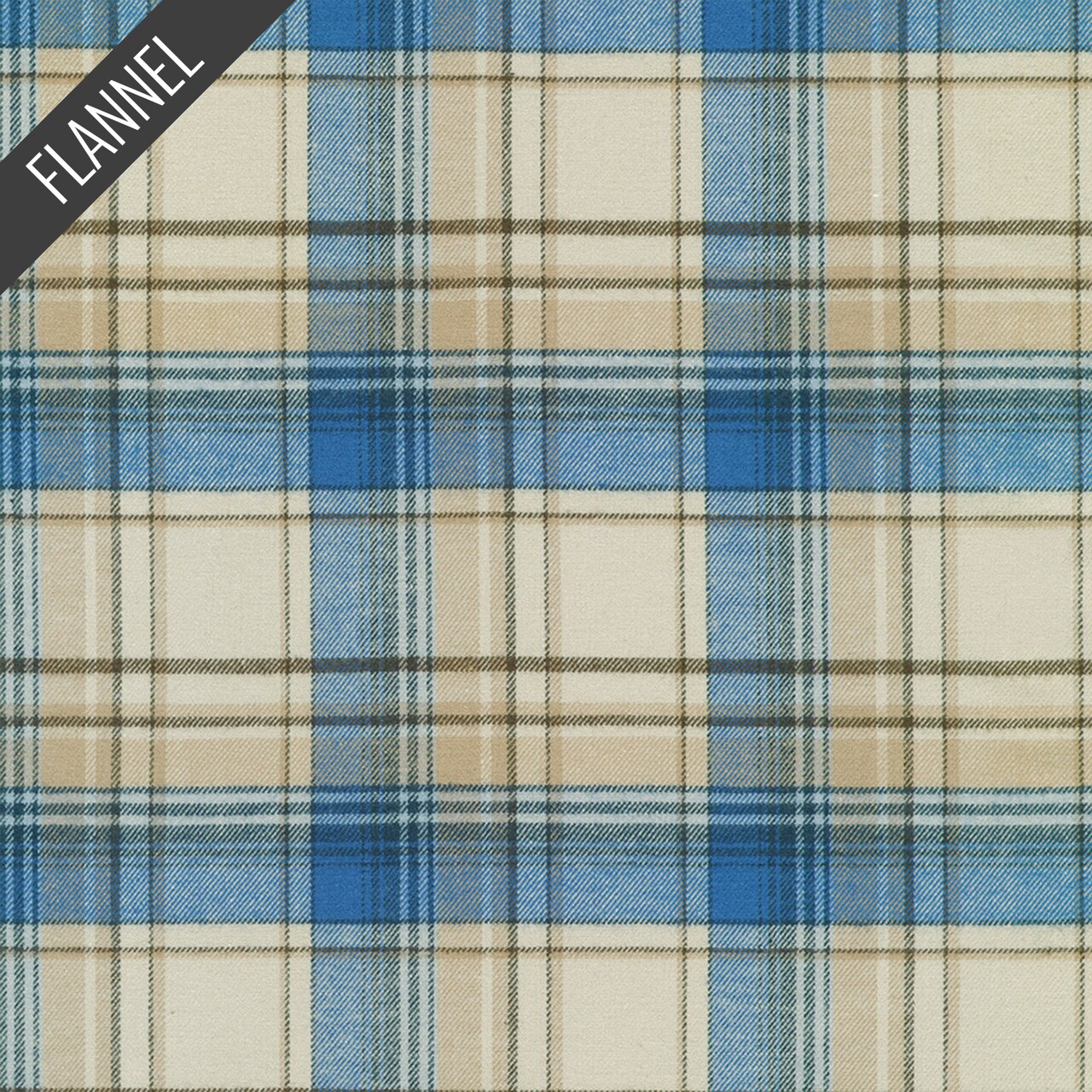 Niseko Twill Flannel Plaid in Blue (sb-5755-51) | Niseko Twill Flannel Plaids | Robert Kaufman